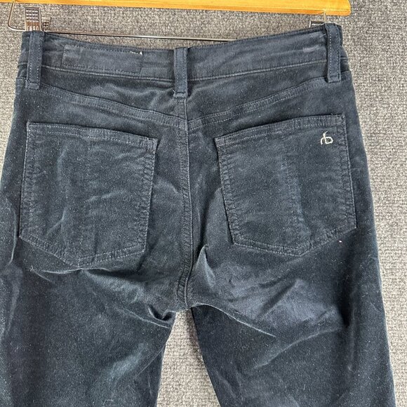 Rag & Bone Jean Womens 26 Navy Velvet Skinny 5 Pocket Style Zip Ankle Stretch - Picture 8 of 9